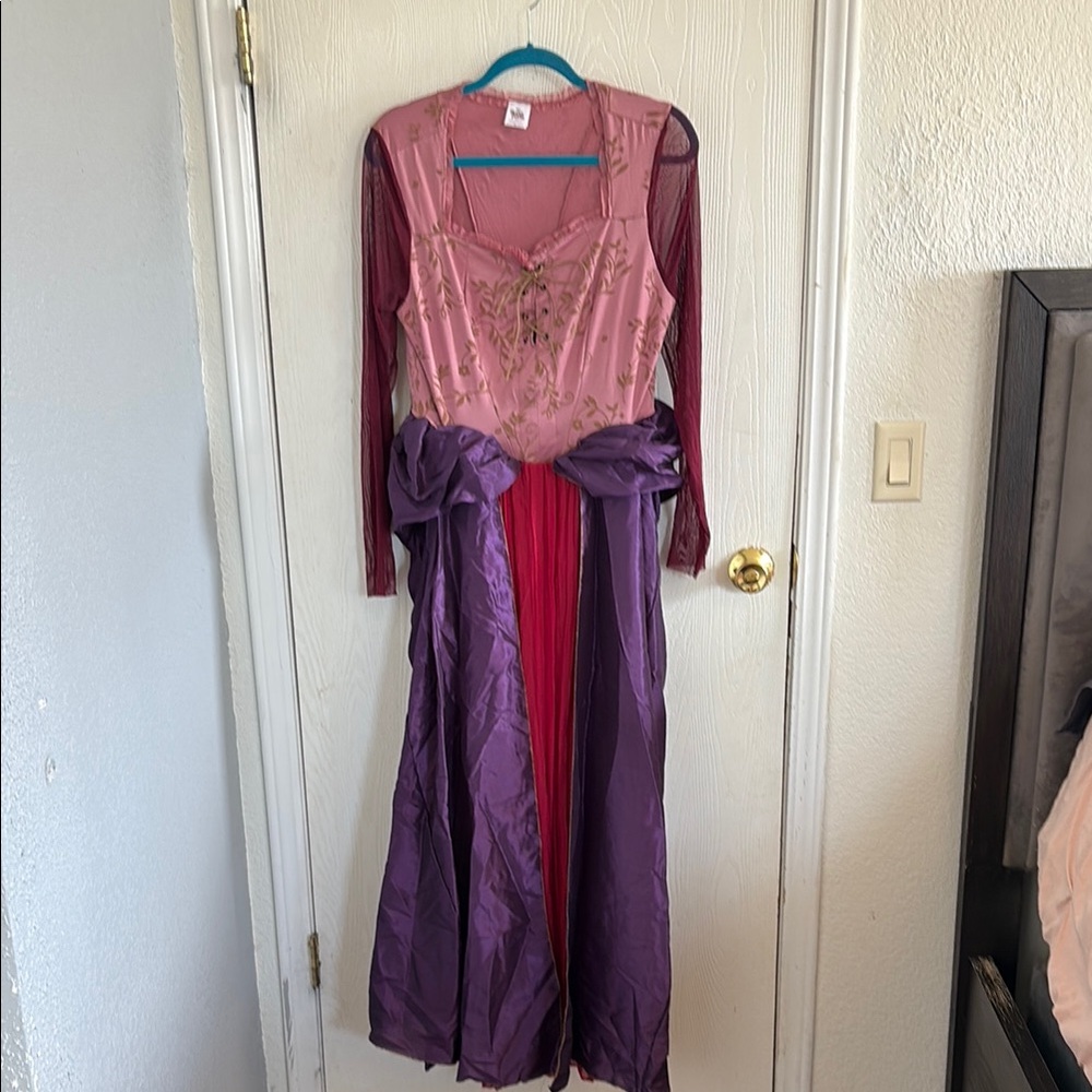 Disney Hocus Pocus Sara Sanderson Costume Pink and Purple Long Sleeve Dress